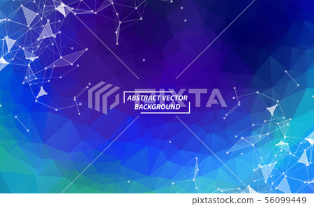 Dark Blue Geometric Polygonal background molecule - Stock Illustration ...