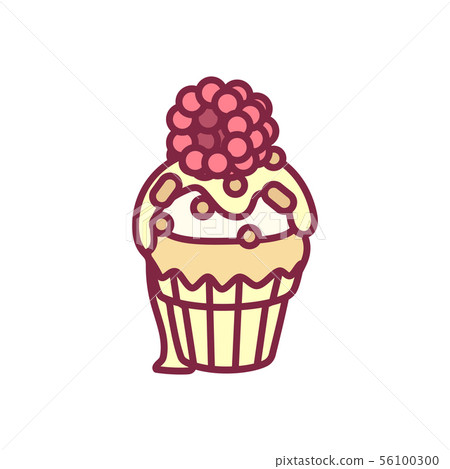 vector cute cupcake sweets art 56100300