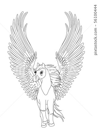vector pegasus clip art 56100444