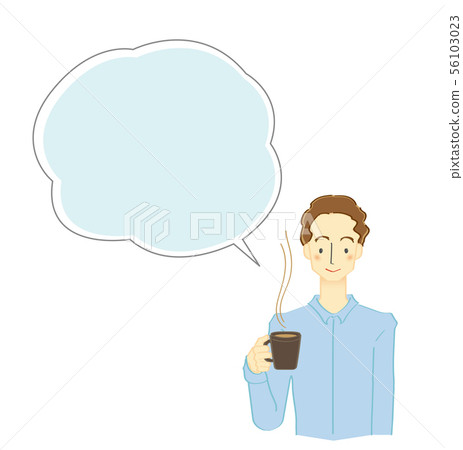 Male illustration speech balloon business 56103023