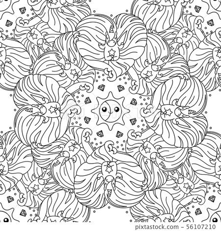 vector unicorn pattern coloring page 56107210