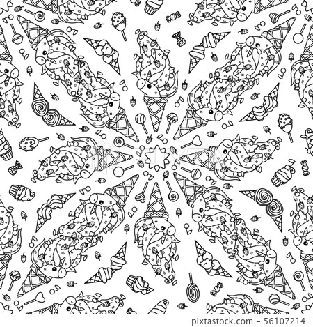 vector unicorn pattern coloring page vector unicorn pattern coloring page 56107214