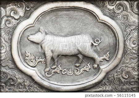Engraving of the silver value, Zodiac symbol 56115145