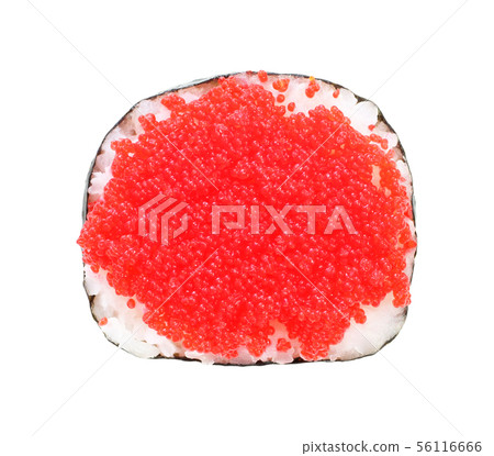 sushi with caviar isolated on white background sushi with caviar isolated on white background 56116666