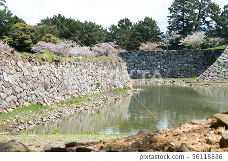 石牆和歷史遺址的護城河 石牆和歷史遺址的護城河 56118886