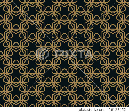Seamless pattern. Elegant linear ornament. 56122452