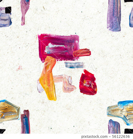 Seamless pattern made by hand drawn paint strokes. 56122636
