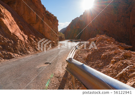 Picturesque Serpentine mountain road in Gorges Dades in high Atlas, Morocco 56122941