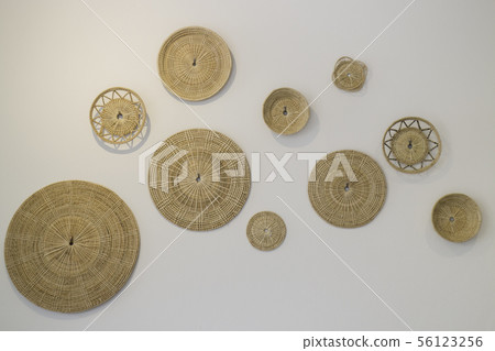 Wicker basket material wall decoration 56123256
