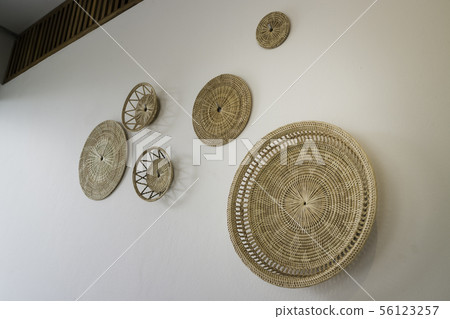 Wicker basket material wall decoration Wicker basket material wall decoration 56123257