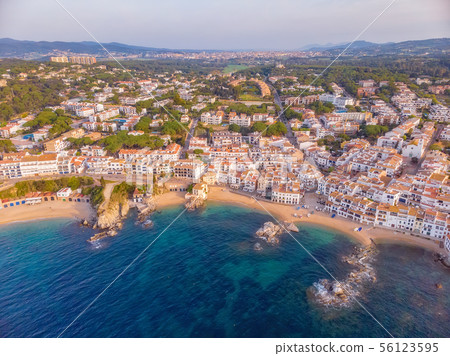 Drone picture over the Costa Brava coastal, small 56123595