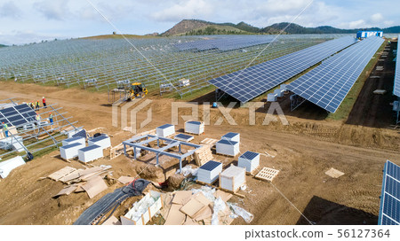 Solar panel energy electricity construction installation built 56127364