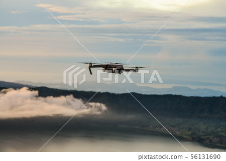 UAV drone copter flying with high resolution UAV drone copter flying with high resolution 56131690