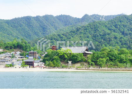 從渡輪前往宮島的視圖 56132541