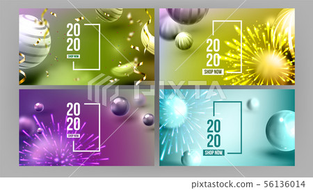 Creative Invitation Card Celebrating 2020 Creative Invitation Card Celebrating 2020 56136014