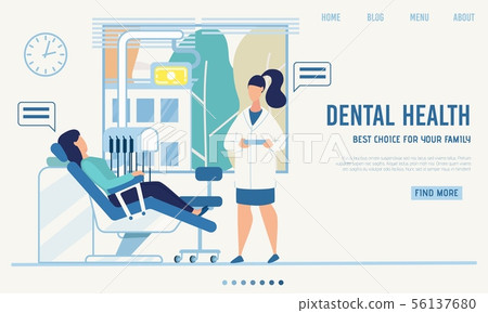 Landing Page Offering Dental Health Family Service 56137680