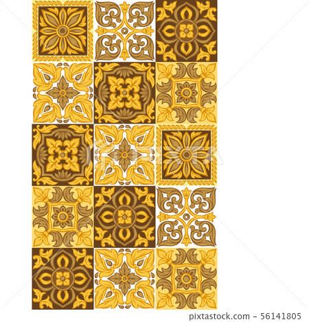 Italian ceramic tile pattern. Ethnic folk ornament. Italian ceramic tile pattern. Ethnic folk ornament. 56141805