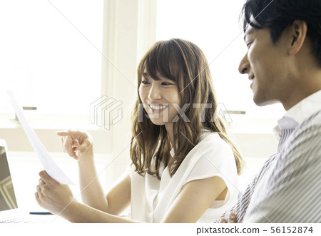 Business woman desk work 56152874