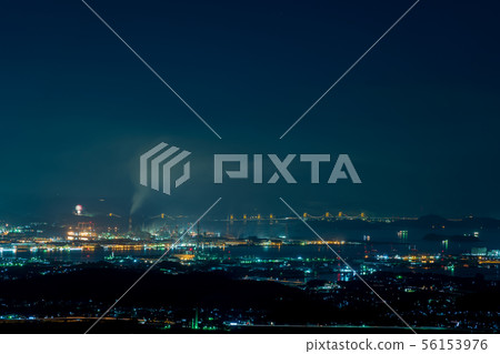 Night view of the Seto Inland Sea [Mizushima Complex and Seto Ohashi] 56153976