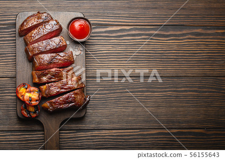 Grilled marbled meat steak Grilled marbled meat steak 56155643