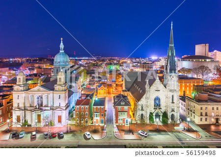 Harrisburg, Pennsylvania, USA at Night 56159498