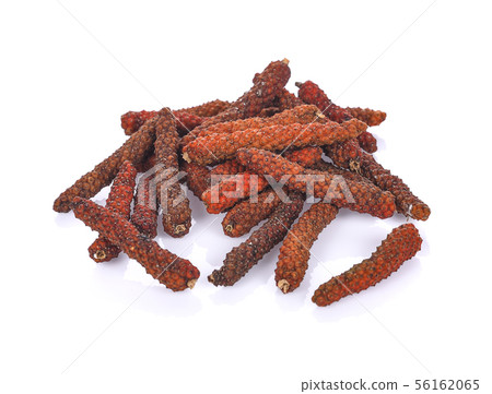 long pepper on white background long pepper on white background 56162065