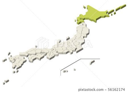 Japan Map Hokkaido Region Northern Region (Set 3) Japan Map Hokkaido Region Northern Region (Set 3) 56162174