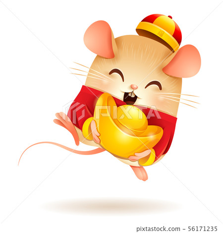 The Little Rat with Chinese gold - Ingot. The Little Rat with Chinese gold - Ingot. 56171235