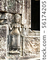 Apsara old stone statue in Bayon temple, Angkor 56174205