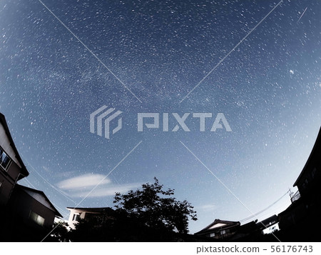 Shiga, Perseid meteor shower in Higashi-Omi Shiga, Perseid meteor shower in Higashi-Omi 56176743