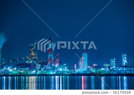 Plant night view of Kitakyushu overlooking Tokai Bay [Fukuoka Prefecture] 56179509
