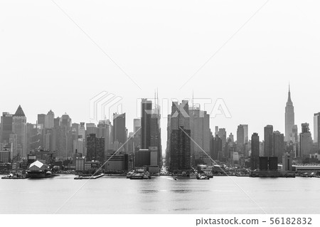 New York City midtown Manhattan skyline panorama view from Boulevard East Old Glory Park over Hudson New York City midtown Manhattan skyline panorama view from Boulevard East Old Glory Park over Hudson 56182832