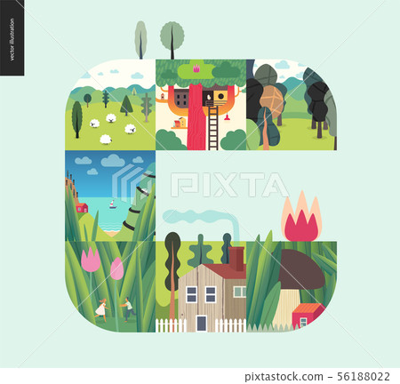 Simple things - forest set composition on a mint Simple things - forest set composition on a mint 56188022