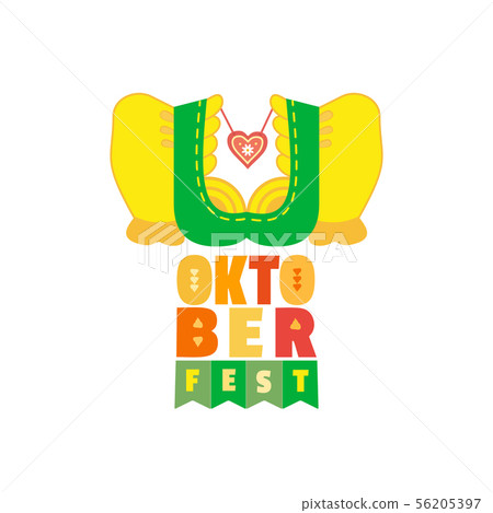 Oktoberfest hand drawn flat color vector lettering Oktoberfest hand drawn flat color vector lettering 56205397
