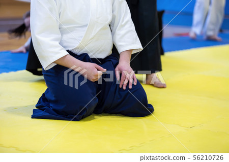 People in kimono on martial arts training seminar People in kimono on martial arts training seminar 56210726