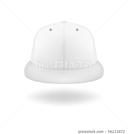 Vector 3d Realistic Render White Blank Baseball Snapback Cap Icon Closeup Isolated on White Vector 3d Realistic Render White Blank Baseball Snapback Cap Icon Closeup Isolated on White 56213872