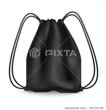 Realistic Detailed 3d Black Blank Sports Backpack Template Mockup. Vector Realistic Detailed 3d Black Blank Sports Backpack Template Mockup. Vector 56216248