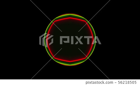 Sphere with surface with neon effect are in... - Stock Illustration ...