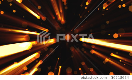 Abstract golden particles with flares are in space, modern background, 3d render backdrop 56218624