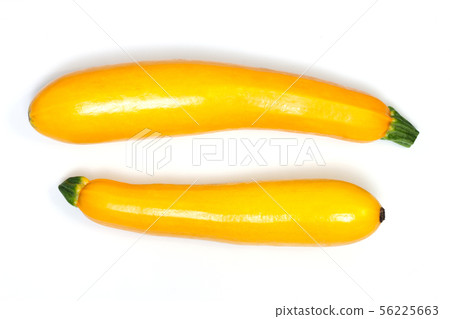 Yellow zucchini isolated on white background. 56225663