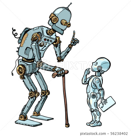 old and new robot old and new robot 56238402