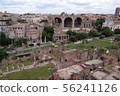Rome Italy, panoramic view of the huge captive Romano, old Roman ruins 56241126