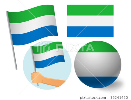 sierra leone flag icon set - Stock Illustration [56241430] - PIXTA