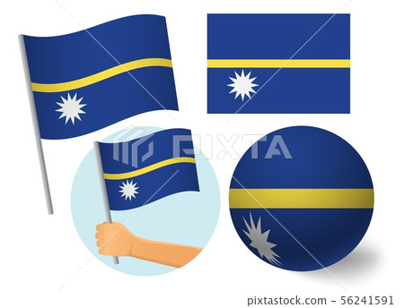 Nauru flag icon set Nauru flag icon set 56241591