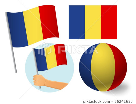 Chad flag icon set 56241653