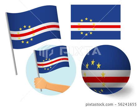 Cape Verde flag icon set 56241655
