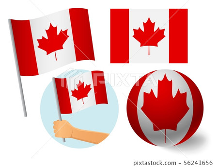 Canada flag icon set 56241656