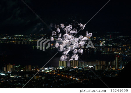Lake Biwa fireworks from the Yumigaoka Observatory Lake Biwa fireworks from the Yumigaoka Observatory 56241699