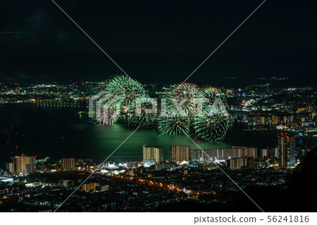 Lake Biwa fireworks from the Yumigaoka Observatory Lake Biwa fireworks from the Yumigaoka Observatory 56241816