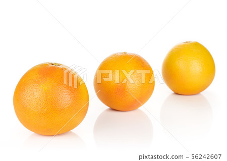 Fresh pink grapefruit isolated on white Fresh pink grapefruit isolated on white 56242607